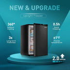 Upright freezer, 3.0Cubic Feet, Single Door Compact Mini Freezer with Reversible Door Small freezer for Home/Dorms/Apartment/Office