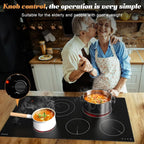 Karinear 30 Inch Electric Cooktop 4 Burners Built-in Ceramic Cooktop Radiant Electric Stove Top
