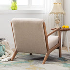 Bonzy Home Mid Century Modern Accent Chair with Solid Wood Frame