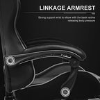 GTPLAYER Gaming Chair, Computer Chair with Footrest and Lumbar Support, Height Adjustable