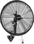 20'' Waterproof Outdoor Wall Fan, 4-Speed Oscillating with Brushless DC Motor for Patio, Home, Warehouse