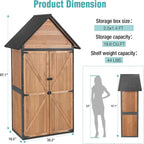 Sheds Outdoor Storage Garden Shed with Metal Frame Structure and Adjustable Shelves