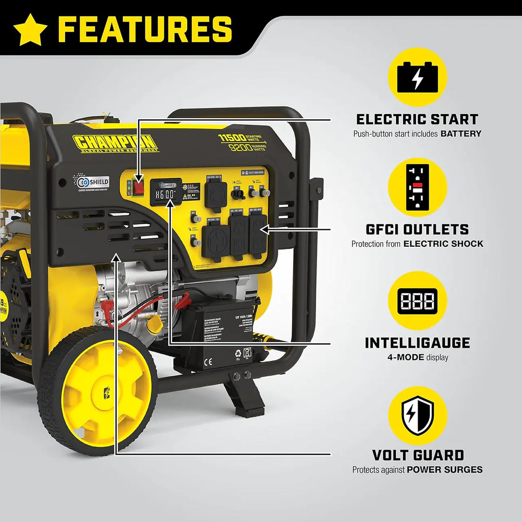 9000W Wireless Start Generator with CO Shield?