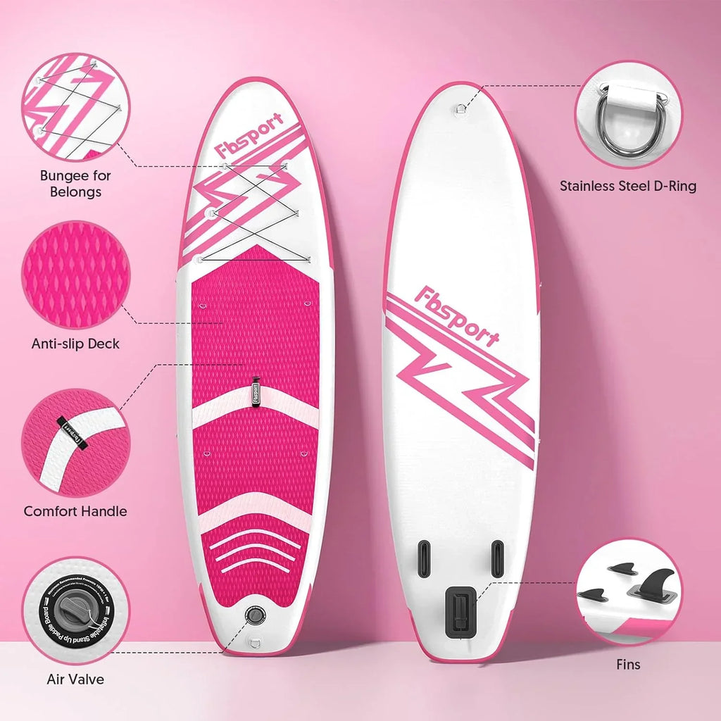 FBSPORT 11' Premium Stand Up Paddle Board Yoga Board with Durable SUP Accessories Carry Bag