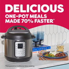 9-in-1 Multicooker, Pressure Cooker, Slow Cook, Rice Maker, Steamer, Sauté, Yogurt, Warmer & Sterilizer, Includes App With Over 800 Recipes, Stainless Steel, 6 Quarts