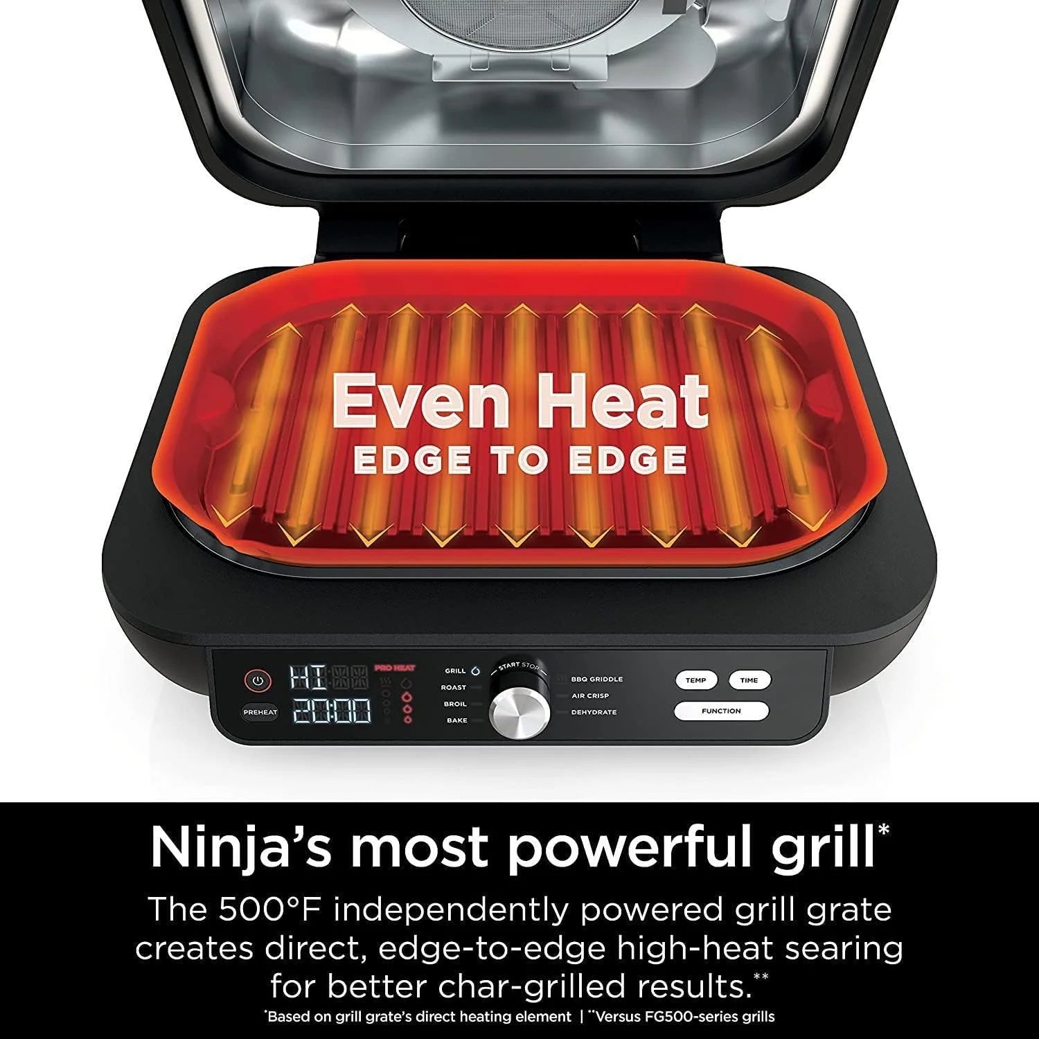 Ninja Foodi Smart XL 6-in-1 Indoor Grill with Air Fry, Bake, Roast, Broil, and Dehydrate, Smart Thermometer
