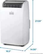 BLACK+DECKER Air Conditioner 14,000 BTU Air Conditioner Portable for Room up to 700 Sq. Ft.