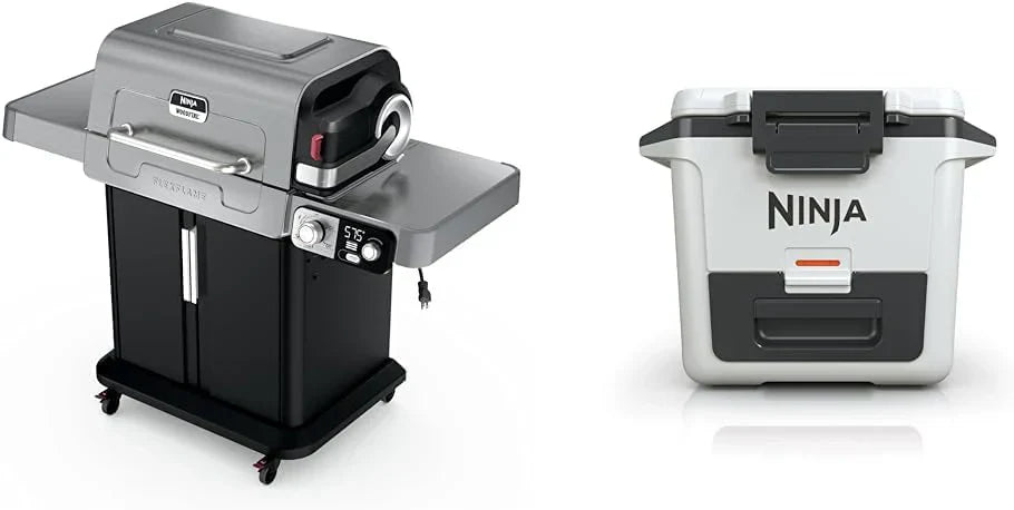 Ninja FlexFlame Grill and Smoker Electric Propane Grill Roaster BBQ Grill 5-in-1 Cooking System