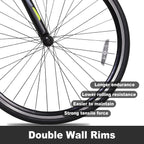 WEIZE Road Bike, 700C Wheel City Commuter Bicycle, Shimano 14 Speed Drop Bar, Racing Adult Bike with Caliper Brakes, High-Carbon Steel Hybrid Bikes