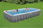 Power Steel 14' x 8'2" x 39.5" Oval Above Ground Pool Set Includes 530gal Filter Pump Ladder