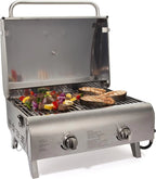 Cuisinart Chef's Style Tabletop Portable Propane Grill 20000 BTU 2-Burner Outdoor Gas Grill