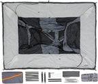 CORE Straight Wall Cabin Tents | 10 Person / 11 Person / 12 Person Large Multi Room Family Tents for Car Camping & Outdoor Adventures