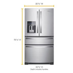 Whirlpool 24.5-cu ft 4-Door French Door Refrigerator with Ice Maker (Fingerprint Resistant Stainless Steel) ENERGY STAR