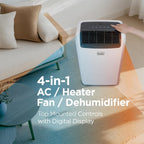 BLACK+DECKER 10,000 BTU Portable Air Conditioner for Rooms up to 450 Sq with Remote Control
