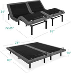 Best Choice Products Ergonomic Twin XL Size Adjustable Bed Frame, Electric Base w/Wireless Remote Control, Nightlight, Massager, 2 USB Ports