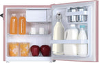 Frigidaire EFR176 Retro Compact Fridge with Chiller Mini Refrigerator Built-in Bottle Opener