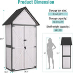 Sheds Outdoor Storage Garden Shed with Metal Frame Structure and Adjustable Shelves