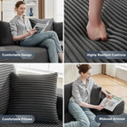 110 Cloud Sectional Couch, Boneless Sofa for Living Room Modular Sectional Sofa with Deep Seat