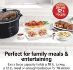 Slow Cooker Extra Large 10 Quart Stay or Go Portable With Lid Lock