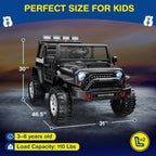L8 Ride On Car 2 Seater 12V Kids Electric Car Remote Control 4-Wheel Suspension Bluetooth Speaker