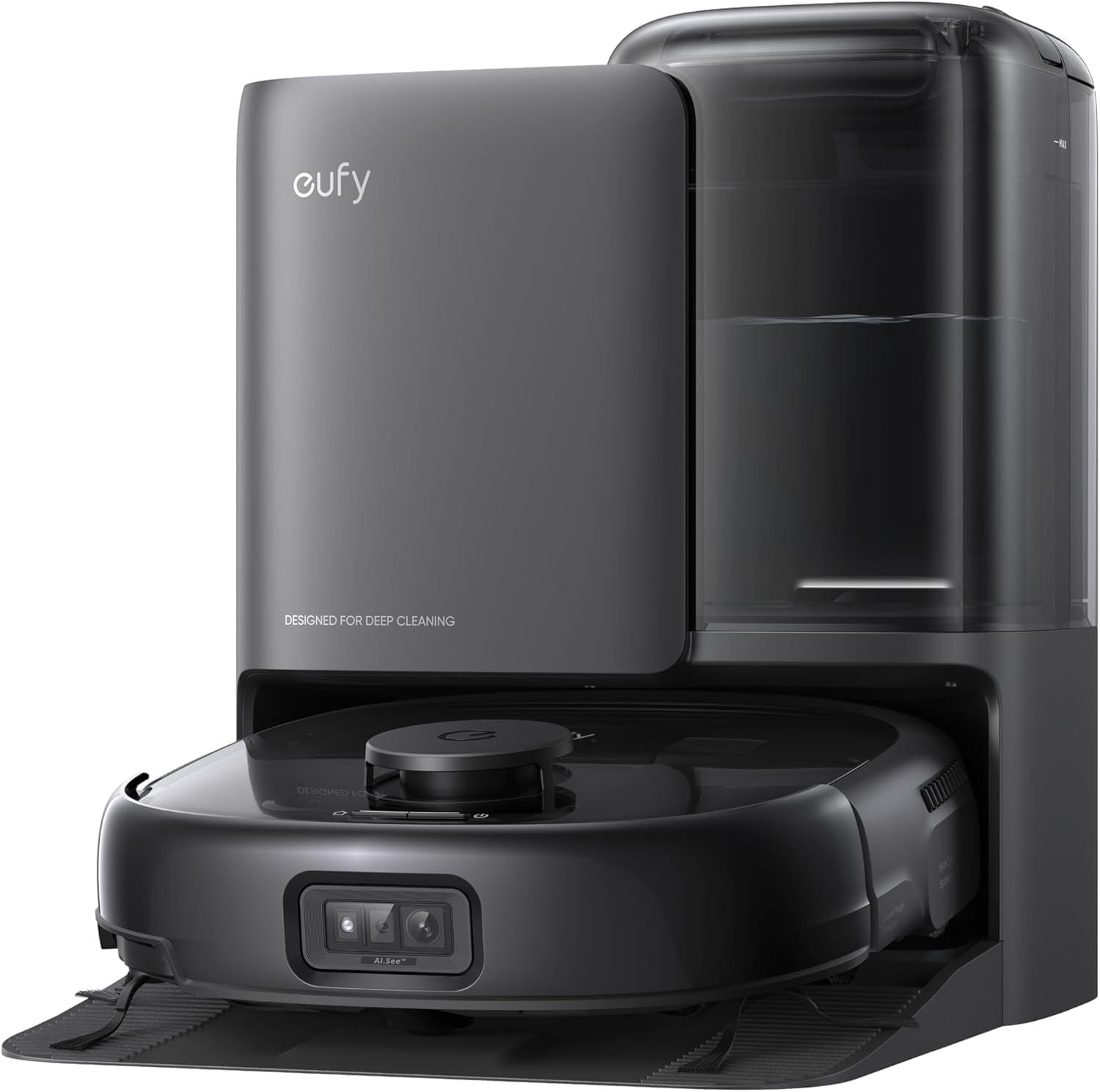 eufy E25 Omni Robot Vacuum & Mop with HydroJet, 20,000Pa Power, Tangle-Free, Precise Edge Cleaning, Smart Obstacle Avoidance, Auto Mop Maintenance, Self-Emptying & Refilling