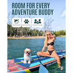 ZLX 11'6" Extra Wide Inflatable Stand Up Paddle Board SUP, Stable Non-Slip Deck Pad, Unique Fin System and Premium iSUP Accessories - Portable Backpack & Upgraded Pump for Adults, All Skill Levels