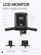 Recumbent Exercise Bike Indoor Stationary Exercise Bike for Home Use with Pluse Monitor/Tablet Holder