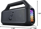 Outdoor Speaker 80W Subwoofer BassUp 2.0 24H Playtime IPX7 Waterproof Floatable RGB Lights