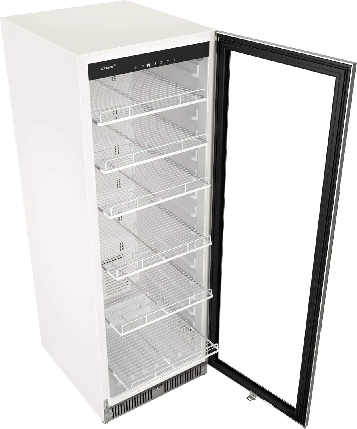 EdgeStar VBM101 22" Wide 10.1 Cu. Ft. Commercial Beverage Merchandiser ?C Stainless Steel, Temp Alarm, Reversible Door