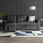 Anyan 83&prime;&prime; Wide Linen Reversible Sleeper Sofa &amp; Chaise