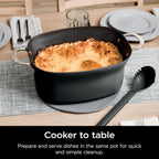 Ninja Slow Cookers 8.5-Quart Multi-Cooker with Dutch oven, steamer, glass lid with integrated spoon, nonstick and oven-safe pot