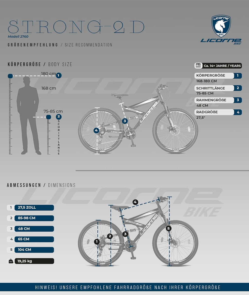 Licorne Bike Strong 2D Premium Mountain Bike