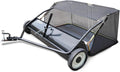 PlantCraft 48" Tow-Behind Lawn Sweeper with Universal Hitch for Ride-On Mowers