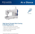 Brother PQ1600S High-Speed Straight Stitch Sewing Quilting Machine