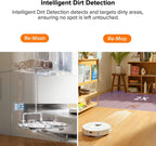 Qrevo Pro Robot Vacuum and Mop with FlexiArm Design Edge Mopping, Dynamic Hot Water Mop Washing and Auto Mop Drying, Intelligent Dirt Detection, 7,000 Pa Suction, Ideal for Carpets
