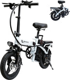 Ebikes for Adults, 400W Motor 22MPH Max Speed, 14?? Tire, 48V 15AH Removable Battery for Electric Bike, Multi-Shock Absorption, City Commuter, Foldable Adult Electric Bicycles