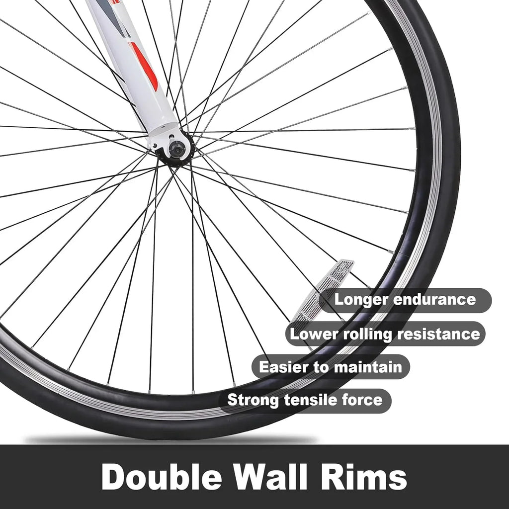 WEIZE Road Bike 700C Wheel City Commuter Bicycle Shimano 14 Speed Drop Bar Racing Adult Bike