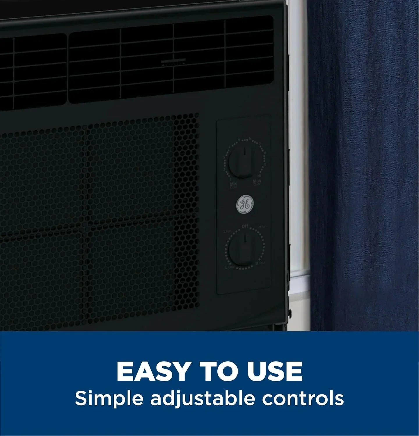 GE Window Air Conditioner Unit 6,000 BTU for Small Rooms up to 250 sq ft. with Adjustable Fan