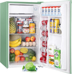 Upstreman 3.2 Cu.Ft Mini Fridge with Freezer ?C Single Door Compact Refrigerator for Dorm, Bedroom, or Office ?C Adjustable Thermostat, Black (BR321)