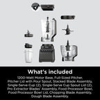 Ninja Mega Kitchen System 1500 Watt 72 Ounce Full Size Blender and 8 Cup Food Processor