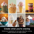 Ninja Swirl by CREAMi Ice Cream and Soft Serve Maker Frozen Yogurt Low Calories Program