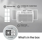 LG 5000 BTU Window Air Conditioners Easy Mechanical Control Ultra-Quiet Compact-size Cools Filter