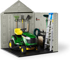 Rubbermaid Resin Outdoor Storage Shed With Floor Weather Resistant Gray Organization for Home