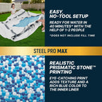 Steel Pro MAX 14 Foot x 48 Inch Round Metal Frame Above Ground Outdoor Swimming Pool Set