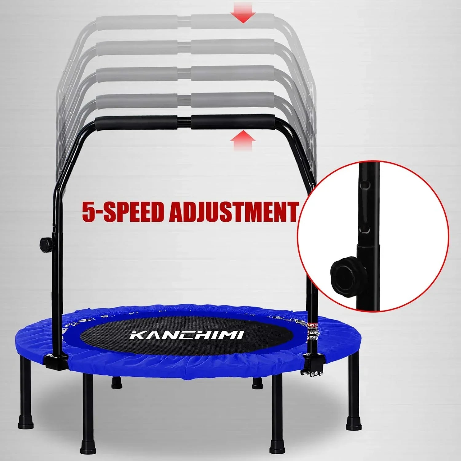 Kanchimi 40" 48" Folding Mini Fitness Indoor Exercise Workout Rebounder Trampoline