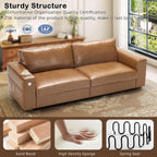 Hanherry 89" Sofa for Living Room, Modern Comfy Sofa with Medium Firm Seat Cushion, Removable Cover,Wide Armrest,USB/Type-C Port,Chenille Fabric Couches for Small Space,Apartment