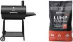 Royal Gourmet CC1830 30 Inch Barrel Charcoal Grill with Side Table Outdoor BBQ Grill  for Backyard