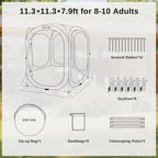 EAST OAK Screen House Tent Pop-Up Portable Screen Room Canopy Instant Screen Tent 10 x 10 FT