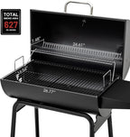 Royal Gourmet CC1830 30 Inch Barrel Charcoal Grill with Side Table Outdoor BBQ Grill  for Backyard