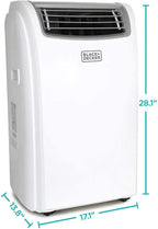 14,000 BTU Portable Air Conditioner with Heat and Remote Control, White